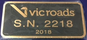 Cast Bronze Vic Roads Date Plate