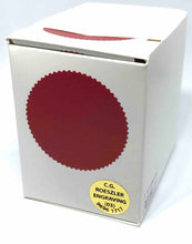 Notarial Seal self adhesive stickers with serrated edges, available in Red, Gold & Silver,